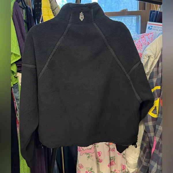 NWOT Free People FP Movement Mountain High Half Zip Fleece - black combo - small - Image 10