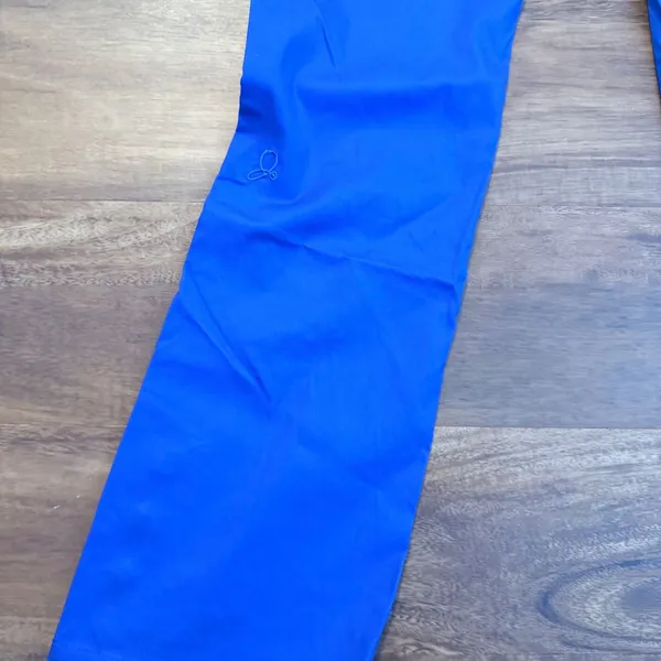 Jaanuu Royal Blue Flare Leg Scrub Pants J95043-RYLC-XS Snap Hem New - Image 8