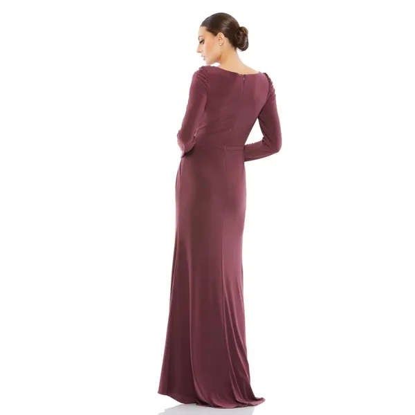 Mac Duggal Boat‎ Neck Jersey Gown With Embellished Shoulder Gown NWT - Image 3