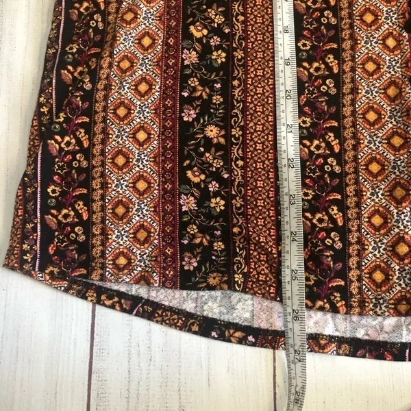 Daytrip Boho Button Down Floral V-Neck Flowy Long‎ Sleeve Top L - Image 12