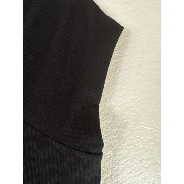 Old Navy Black Ribbed Stretch Sweetheart Neck Thick Material Bodysuit Women's L - Image 3