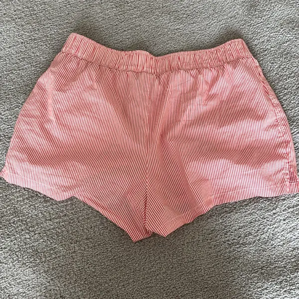 Red and White Striped Shorts - Image 2