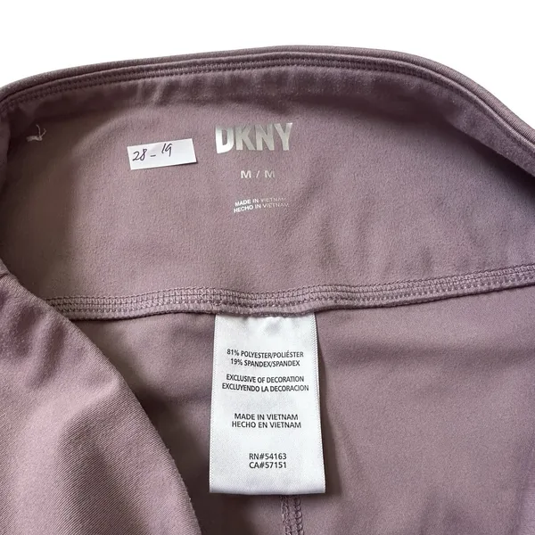 DKNY Bike Shorts Womens Medium Purple High Rise Cycling Side Pocket | 28-19 - Image 6