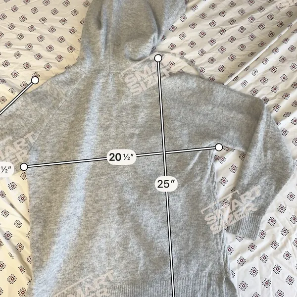 staccato Women’s light Grey Hoodie drawstring ribbed small soft sleep gym - Image 4