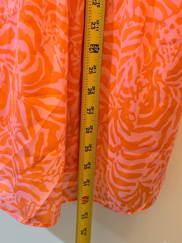 Lilly Pulitzer for Target Pink & Orange Giraffe Print Ruffle Dress – Size Small - Image 7