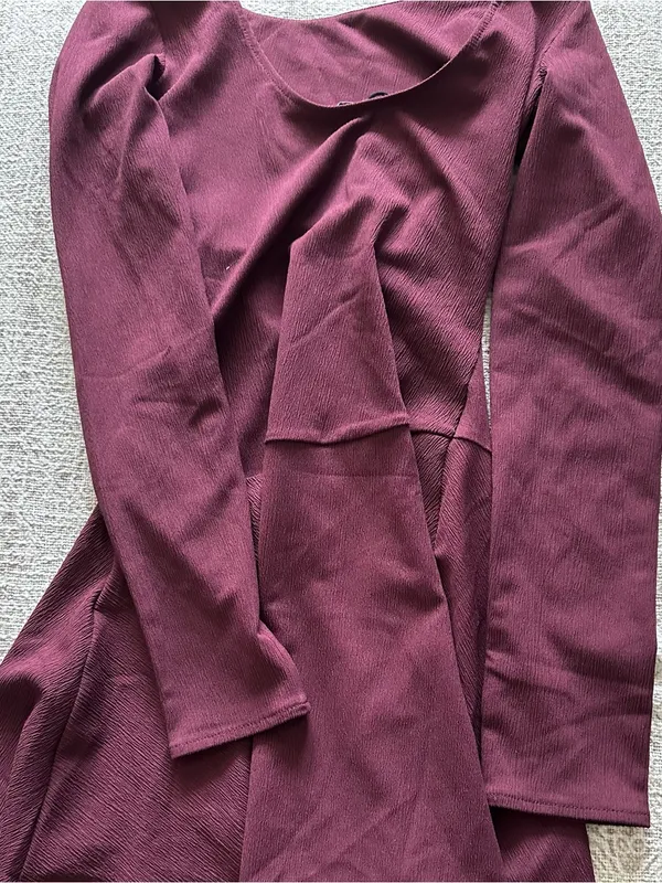 Bershka Asymmetric Long Sleeve Mini Dress With Flared Hem - Image 10