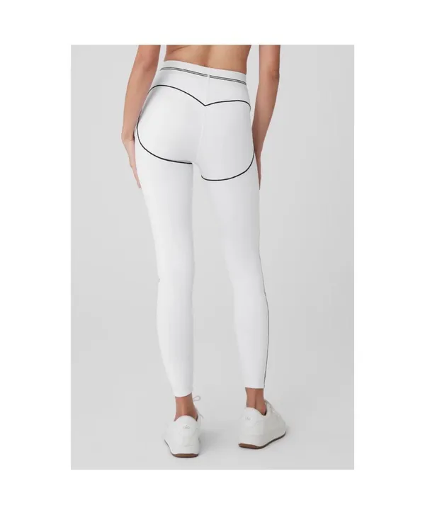 Alo Airbrush High-Waist Heart Throb Legging White/Black XS - Image 7