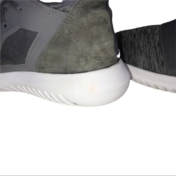 Adidas Originals Tubular Defiant Gray Marl Knit Suede Womens Sneakers Size 9 - Image 10