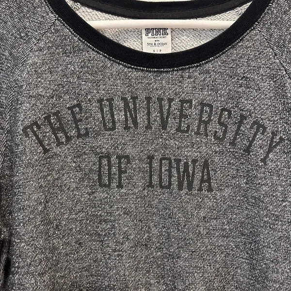 Pink Victoria's Secret‎ The University Of Iowa Sweatshirt Womens Small Oversized - Image 2