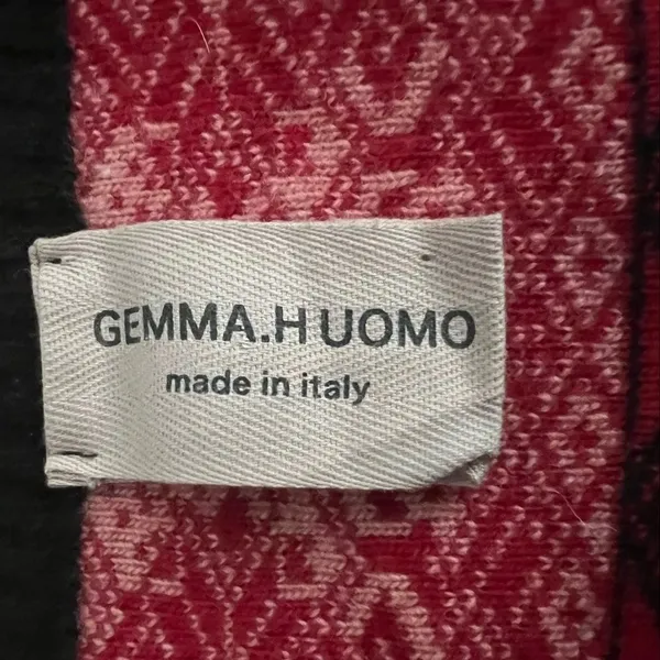 Gemma Huomo Wool Sweater Womens M Red/black knight on a horse Goth Grunge - Image 3