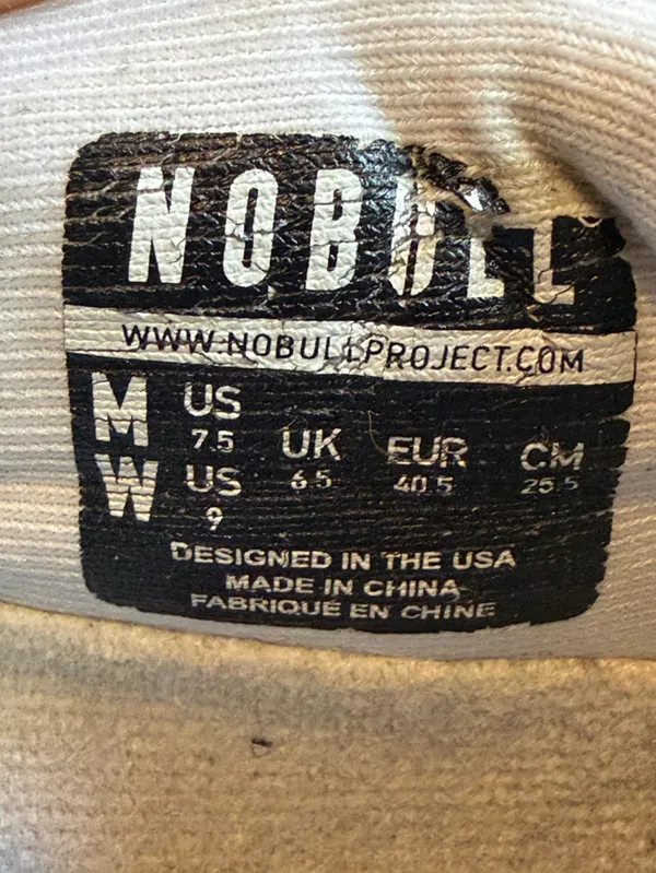 NOBULL Trainer Shoes Mens Size 7.5 Women's Size 9 White Mesh Sneakers Gum Sole - Image 8