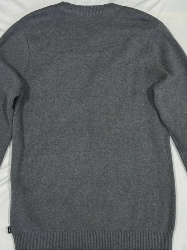 Vans Cardigan Unisex Sz Small Dark Gray Button Down - Image 3