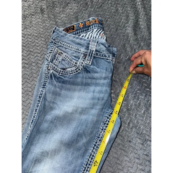 Rock Revival Jeans‎ Womens Blue Scarlett Easy Crop Wash Denim Size 26 - Image 12