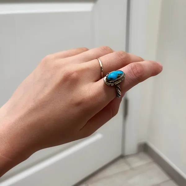 Turquoise gemstone ring Blue - Image 2
