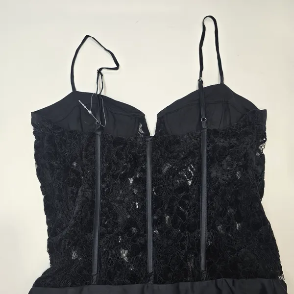 CAMI NYC Anne Corded Lace Bodysuit in Black - Image 9