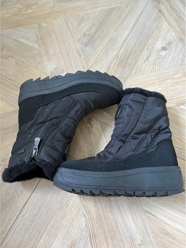 Pajar Canada Tanita Side Zip Wedge Ankle Boots Size 37 or 6.5 Faux Fur Winter - Image 3