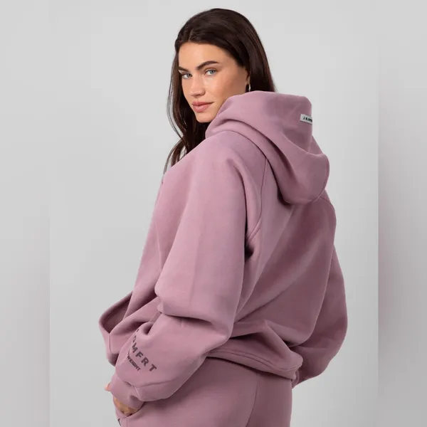 NWT Comfrt Tranquil HEAVYWEIGHT Orchid Hoodie - Image 3