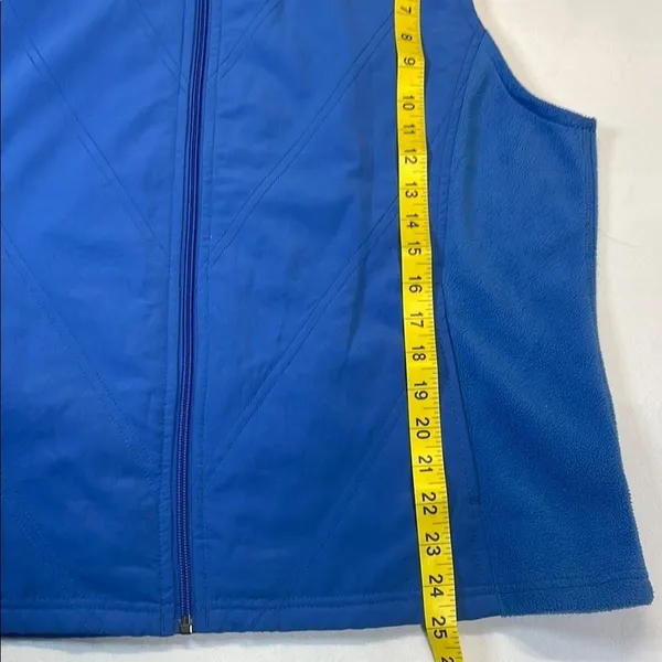 Columbia Blue Fleece Lined Full Zip‎ Vest Women's XL - Image 6