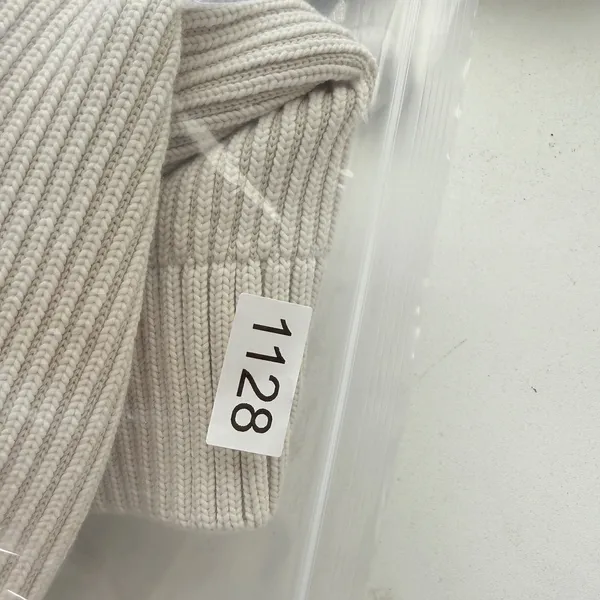 Lululemon Cotton Blend Crewneck Ribbed Sweater Bone Chunky Casual Womens Medium - Image 9