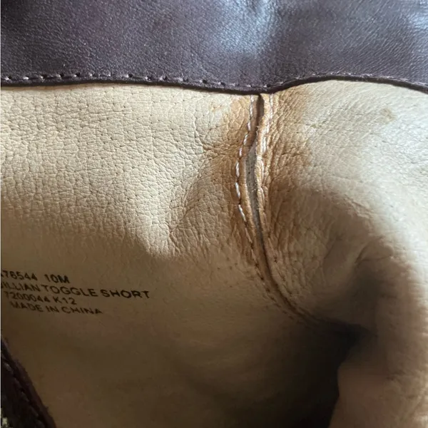 Frye Jillian toggle short biker boots rich brow leather size 10 - Image 11