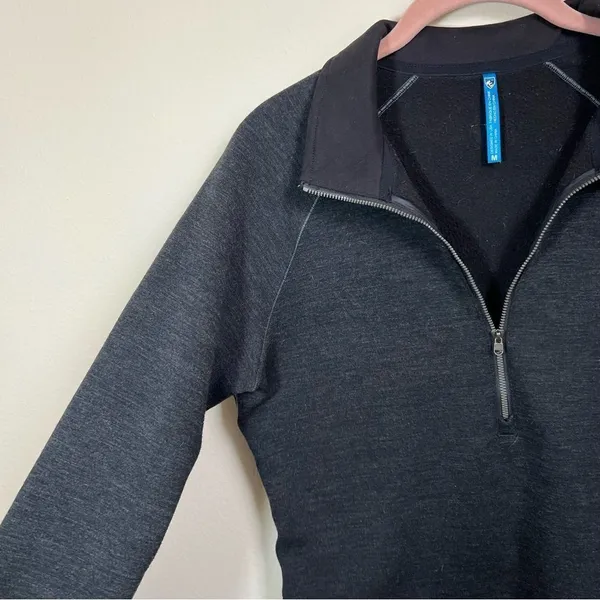 Kuhl Women’s‎ Dark Gray Wool Blend Quarter Zip Medium - Image 4