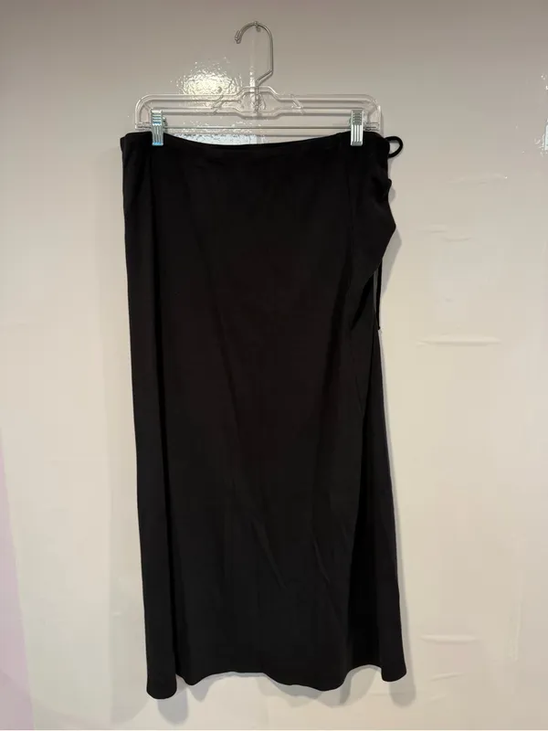 Aerie Classic Black Women's Drawstring Midi Skirt - Image 5