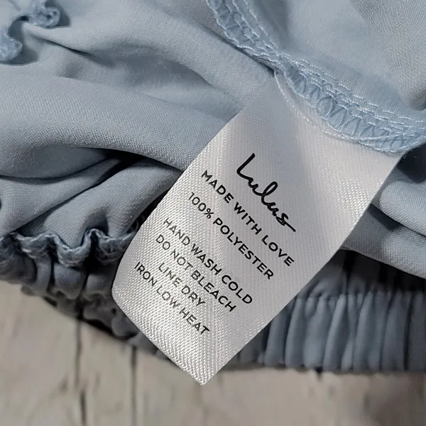 Lulus Light Blue Elastic‎ Waist Polyester Shorts Women's Size Large - Image 8