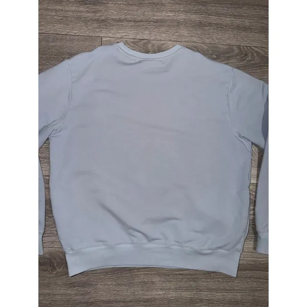 Fila Women Medium Light Blue Crewneck Sweatshirt Cotton Blend French Terry Retro - Image 13