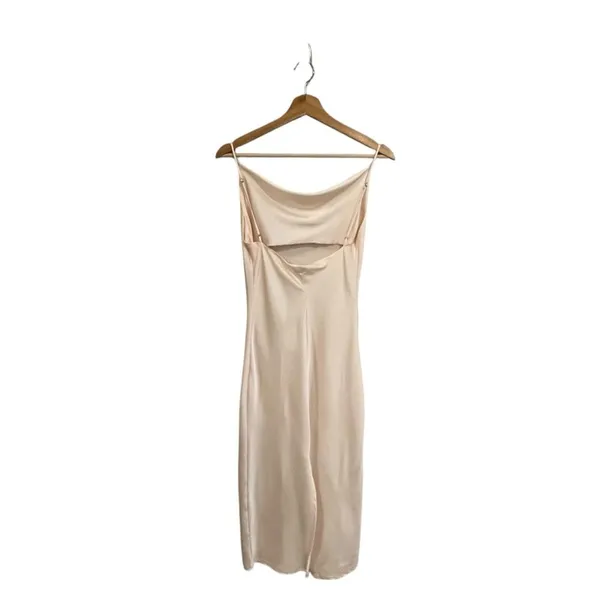 Petal & Pup Pink Satin Midi Slip Dress Size 2 Coquette Minimalist Cocktail HOCO - Image 3
