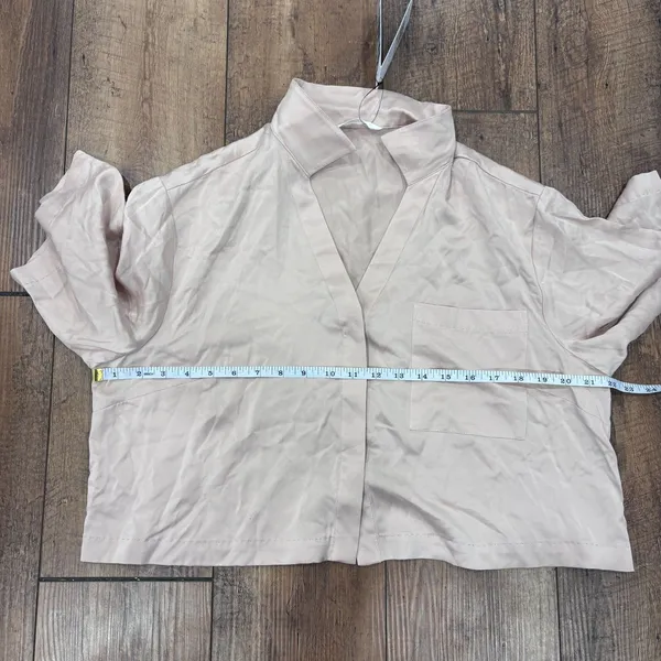NWT Lunya 100% Washable Silk Delicate Pink Sleep Top ONLY Sz Medium Quiet Luxury - Image 9