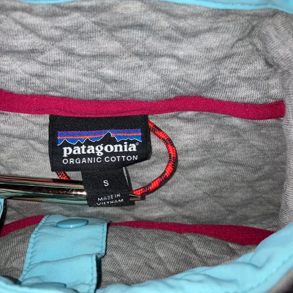 Patagonia Quilted Snap-T‎ Pullover Women S Gray Organic Cotton Layering Outdoor - Image 4