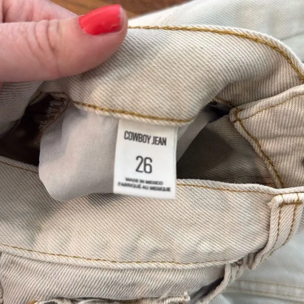 BDG high rise baggy cowboy jeans beige size 26 - Image 6