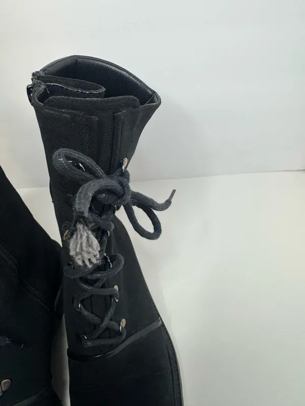 Stuart Weitzman Black Gore-Tex Side Zip Boots Womens Size 7B - Image 2