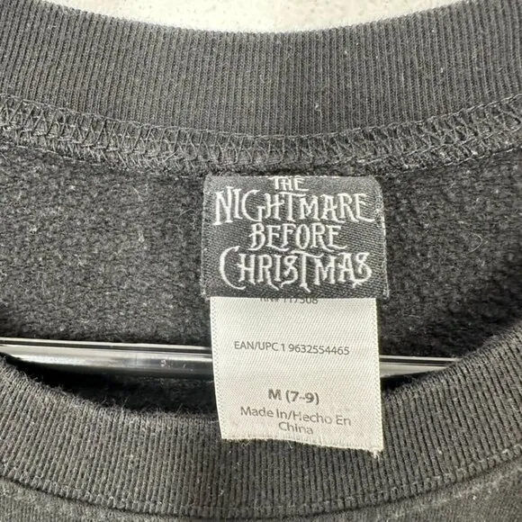 Disney The Nightmare Before Christmas Black Graphic Sweatshirt Women's Size Medium - Image 3