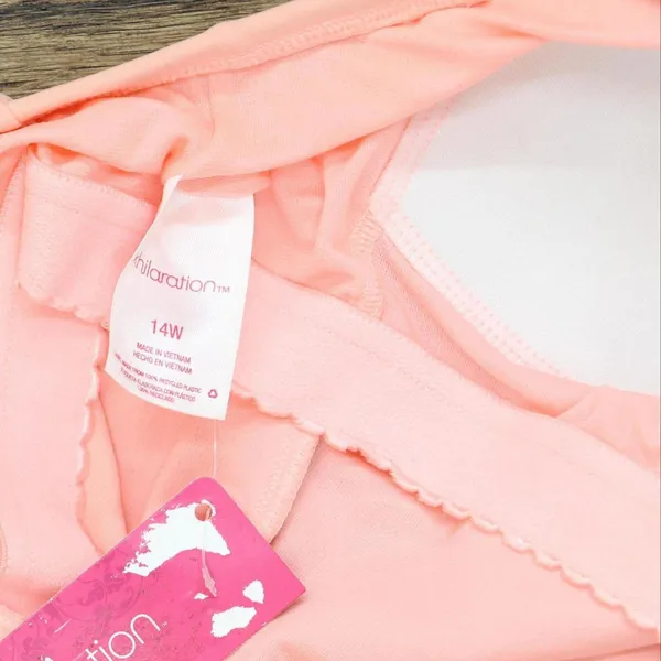 Xhilaration Plus Size Palm Print Scoop Back One Piece Swimsuit Pink Multi 14W - Image 3