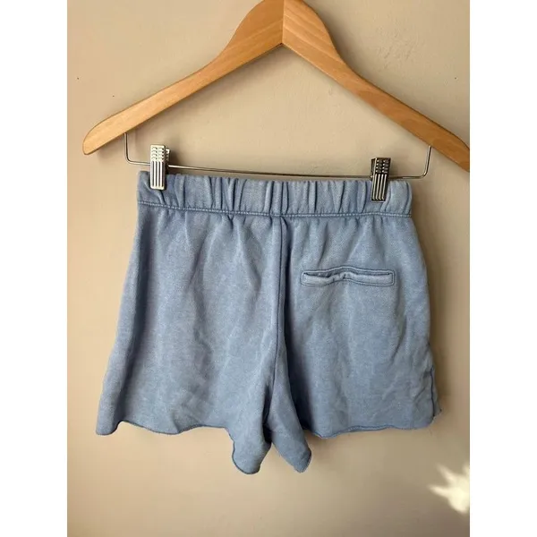 Aerie Light Blue Raw Hem Sweat Shorts XXS - Image 3