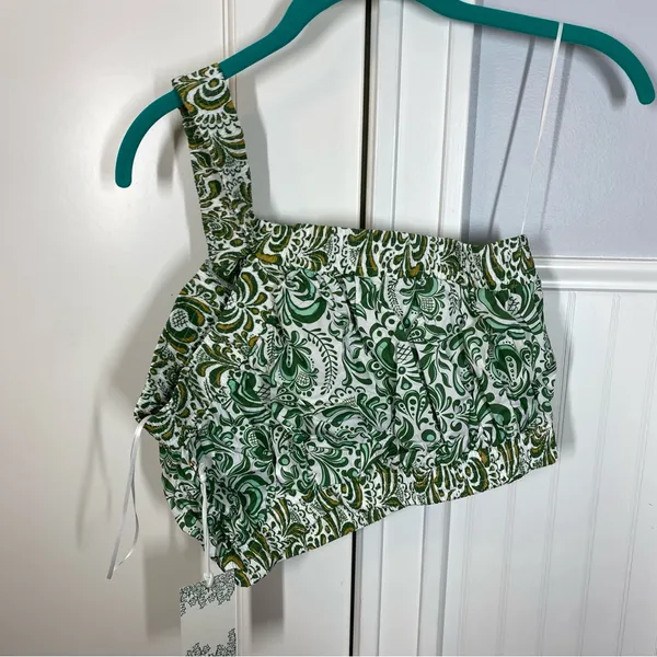 Tuckernuck Hyacinth House Green Floral‎ Gina Crop Top Size Large vacation beach - Image 6