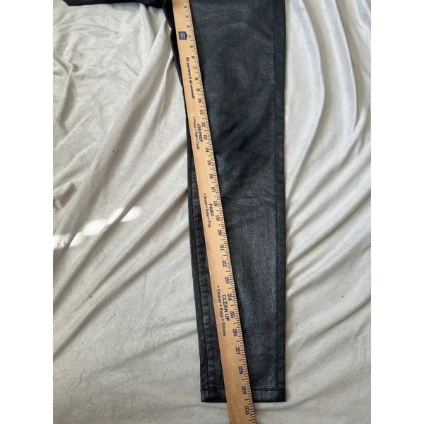 The Limited Metallic Coated Legging Jean Black Silver Skinny‎ Pants Womens 4 - Image 6