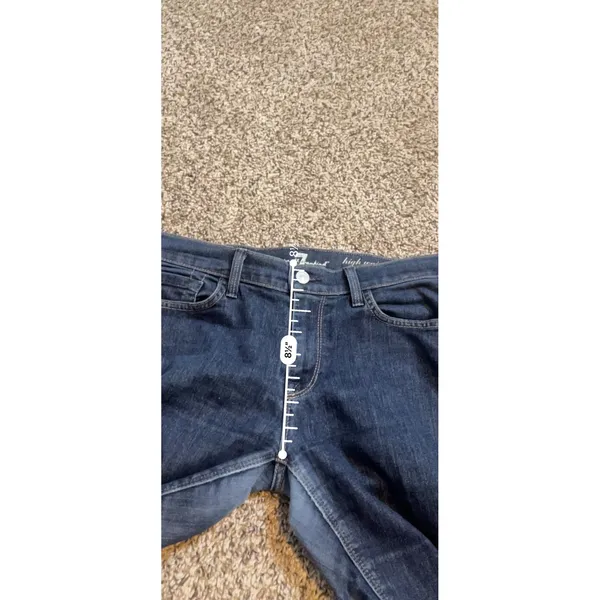 7 For‎ All Mankind High Waist Bootcut Jean Dark Wash Blue Denim USA 31x31.5 - Image 7