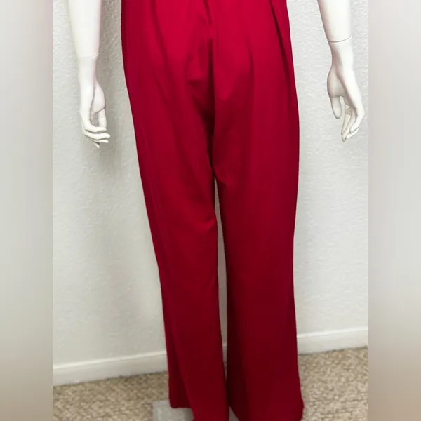 Alex Marie Deep Red Wide-Leg Women's Jumpsuit Size XL. J-18 - Image 10