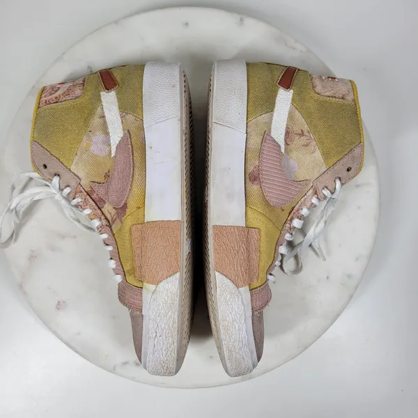 Nike Zoom Blazer Premium SB Womens 5.5 Sanded Gold Paisley Patchwork High Top - Image 5