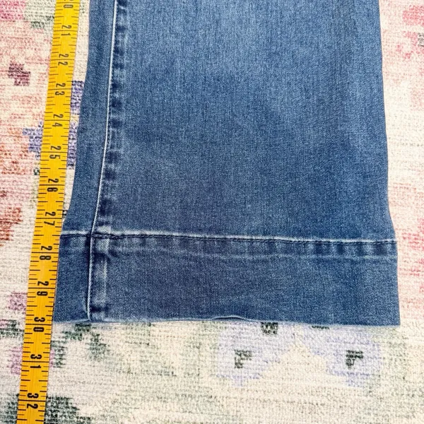 Bagatelle Collection Pleated Wide Leg Jeans Size 27 High Waist Dark Denim Casual - Image 7