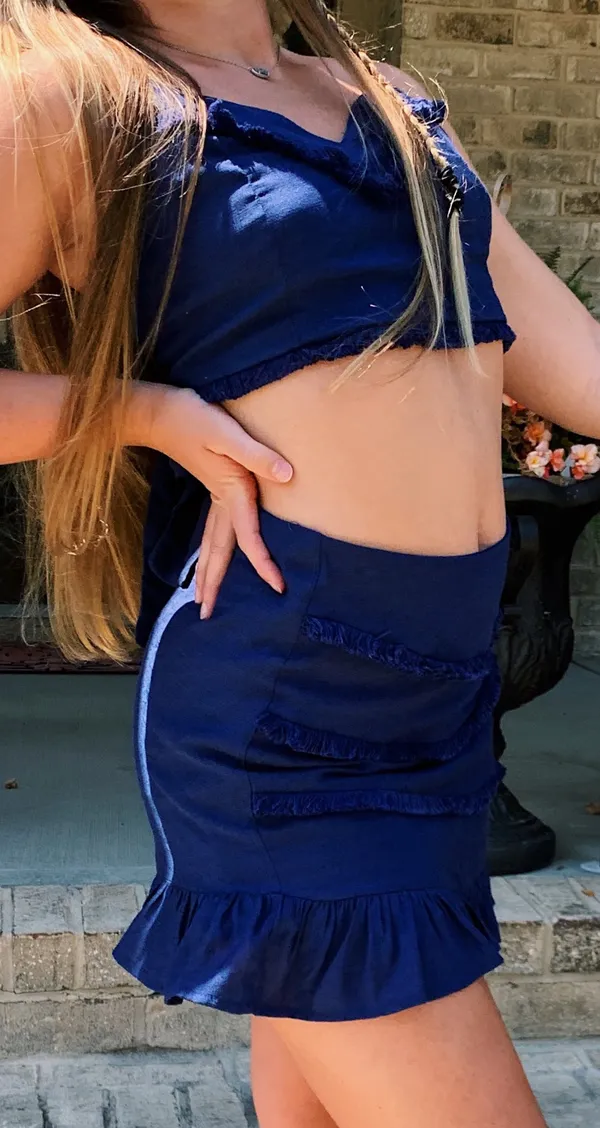 Blue Blush Blue Two Piece Skirt Set - Image 2