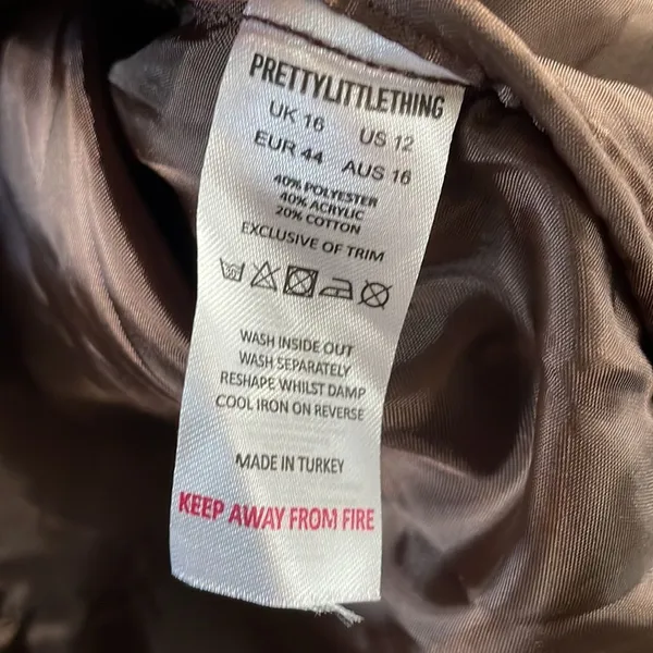 NWT PrettyLittleThing Brown Brushed Longline Button Up Shirt Shacket 12 - Image 10