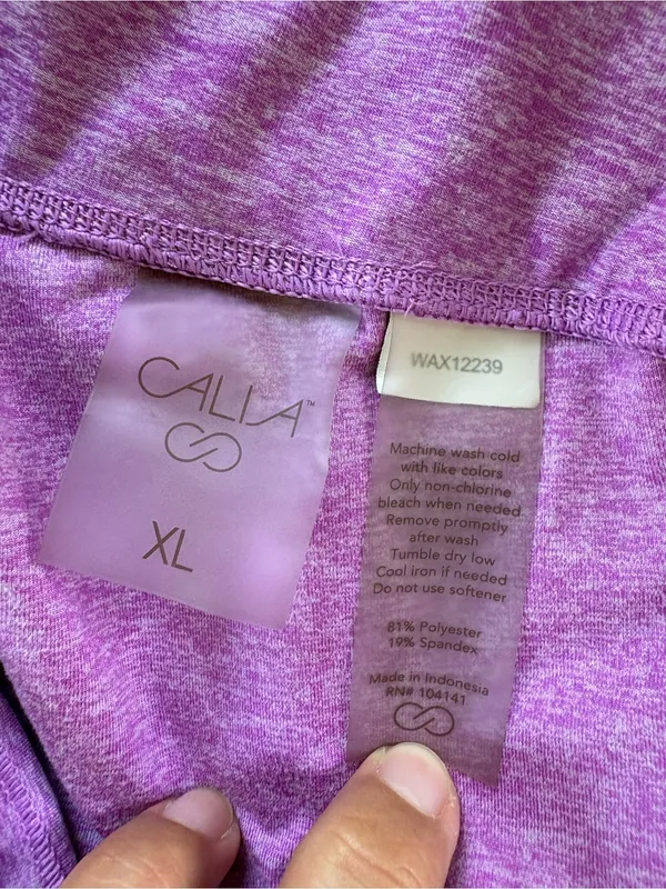Calia by Carrie Underwood High Rise Bike Shorts Purple Women's Size XL - Image 5