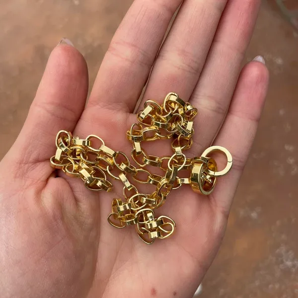 Gorjana gold plated thick Chain linked statement necklace - Image 2