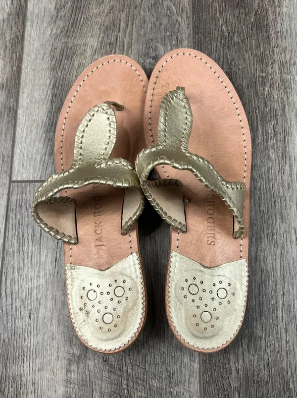 Jack Rogers Gold Sandals - Image 2