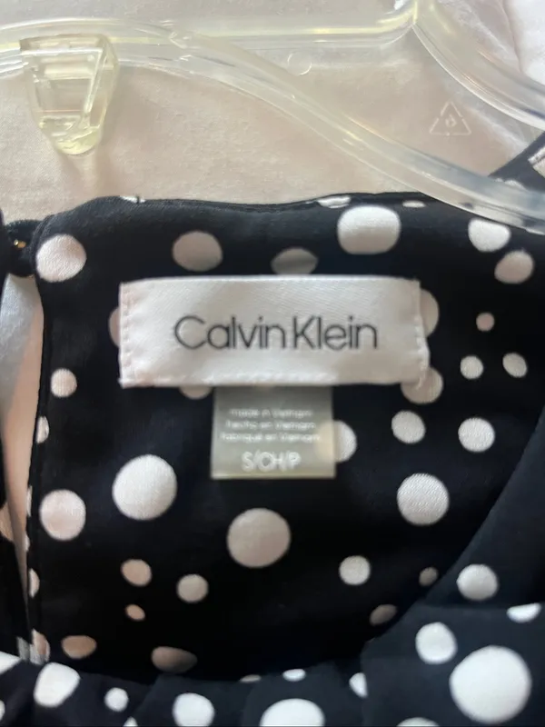 Calvin Klein Black & White Polka Dot Sleeveless Camisole - Image 4