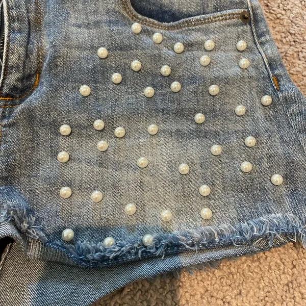 ✨Women’s Pearl denim Jean shorts - Image 6