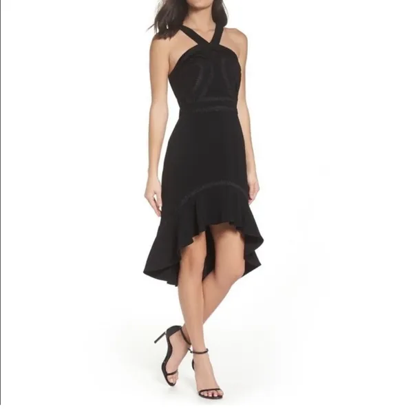 Foxiedox Aviana High Low Halter‎ Dress in Black Size Extra Small - Image 8